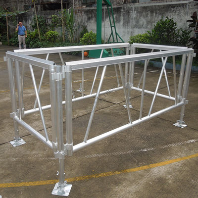 4'x8' Adjustable Event Stage Platform with Aluminum Stage Assembly and 18mm Plywood