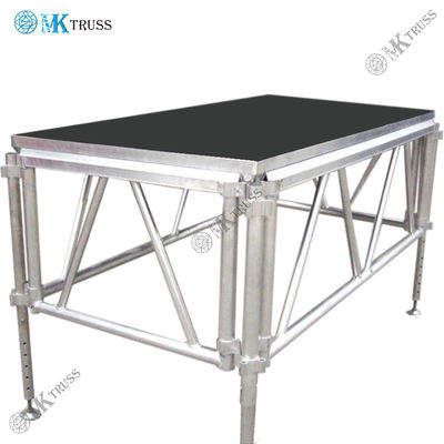 4'x8' Adjustable Event Stage Platform with Aluminum Stage Assembly and 18mm Plywood