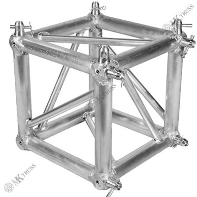 Aluminum 5-Sided Spigot Trussing Corner Box for Customizable Square Truss Connection