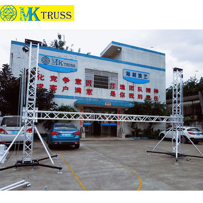 Aluminum Stage Lighting Fork Ends Truss 1m Round Portable Movable Stage For Wedding