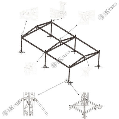 Performance/Event/Show Aluminum Roof Truss Stage for Heavy Load Capacity and Events