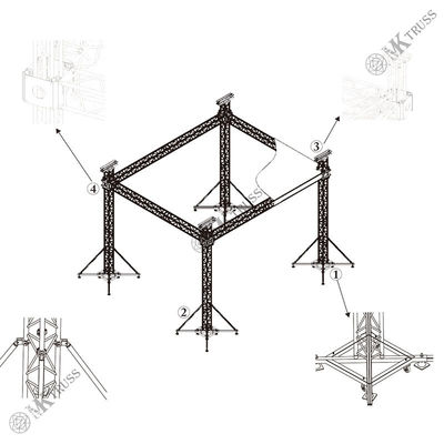 Performance/Event/Show Aluminum Roof Truss Stage for Heavy Load Capacity and Events