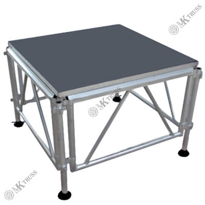 4'x8' Adjustable Event Stage Platform with Aluminum Stage Assembly and 18mm Plywood